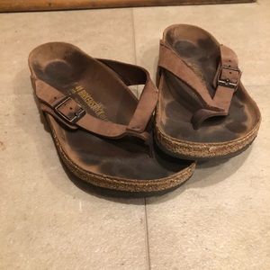 Birkenstock flip flop style sandals, size 41